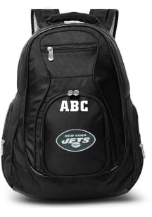 New York Jets Black Personalized Monogram Premium Backpack