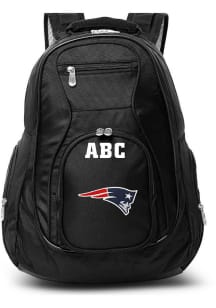 New England Patriots Black Personalized Monogram Premium Backpack