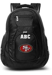 San Francisco 49ers Black Personalized Monogram Premium Backpack