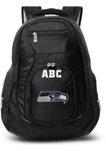 Seattle Seahawks Black Personalized Monogram Premium Backpack