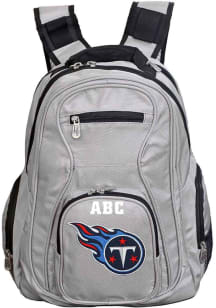 Tennessee Titans Grey Personalized Monogram Premium Backpack