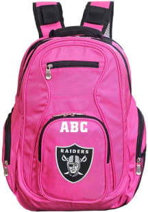 Las Vegas Raiders Pink Personalized Monogram Premium Backpack