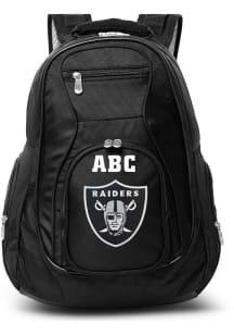 Las Vegas Raiders Black Personalized Monogram Premium Backpack