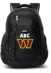 Washington Commanders Black Personalized Monogram Premium Backpack