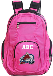 Colorado Avalanche Pink Personalized Monogram Premium Backpack