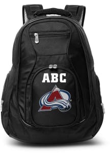 Colorado Avalanche Black Personalized Monogram Premium Backpack