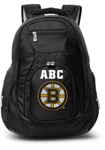 Boston Bruins Black Personalized Monogram Premium Backpack