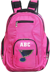 St Louis Blues Pink Personalized Monogram Premium Backpack