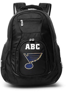 St Louis Blues Black Personalized Monogram Premium Backpack