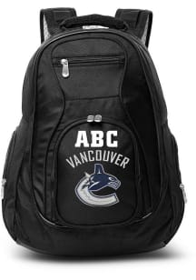 Vancouver Canucks Black Personalized Monogram Premium Backpack