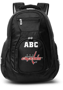 Washington Capitals Black Personalized Monogram Premium Backpack