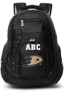 Anaheim Ducks Black Personalized Monogram Premium Backpack