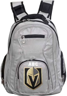 Vegas Golden Knights Grey Personalized Monogram Premium Backpack