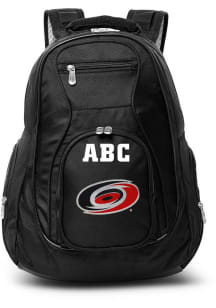 Carolina Hurricanes Black Personalized Monogram Premium Backpack