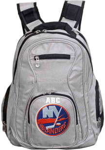 New York Islanders Grey Personalized Monogram Premium Backpack