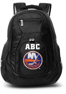 New York Islanders Black Personalized Monogram Premium Backpack