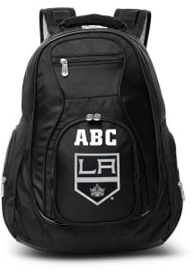 Los Angeles Kings Black Personalized Monogram Premium Backpack