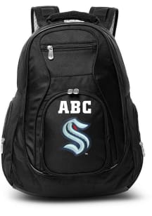 Seattle Kraken Black Personalized Monogram Premium Backpack