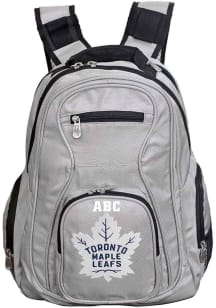 Toronto Maple Leafs Grey Personalized Monogram Premium Backpack
