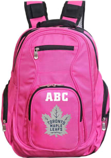 Toronto Maple Leafs Pink Personalized Monogram Premium Backpack
