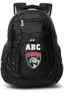 Florida Panthers Black Personalized Monogram Premium Backpack