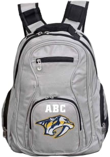 Nashville Predators Grey Personalized Monogram Premium Backpack