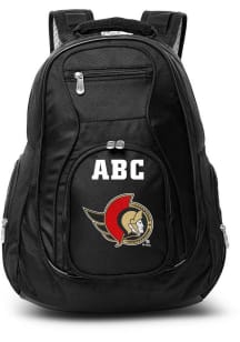Ottawa Senators Black Personalized Monogram Premium Backpack