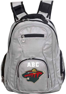 Minnesota Wild Grey Personalized Monogram Premium Backpack
