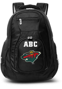 Minnesota Wild Black Personalized Monogram Premium Backpack