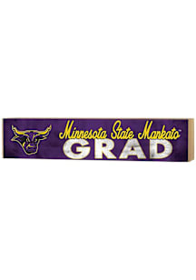 KH Sports Fan Minnesota State Mavericks Grad graduation graphic Sign - Purple