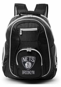 Mojo Brooklyn Nets Black 19 Laptop Grey Trim Backpack