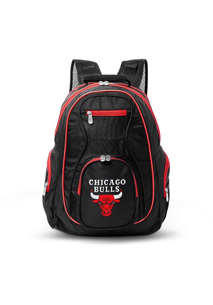 Chicago Bulls Black 19 Laptop Red Trim Backpack