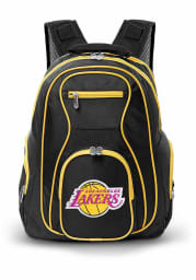 Los Angeles Lakers Black 19 Laptop Yellow Trim Backpack