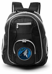Mojo Minnesota Timberwolves Black 19 Laptop Grey Trim Backpack