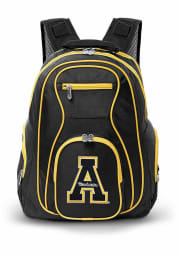 Appalachian State Mountaineers Black 19 Laptop Yellow Trim Backpack