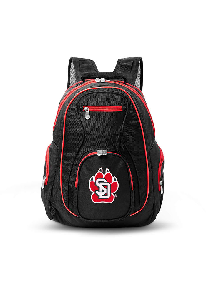 South Dakota Coyotes Black 19 Laptop Red Trim Backpack