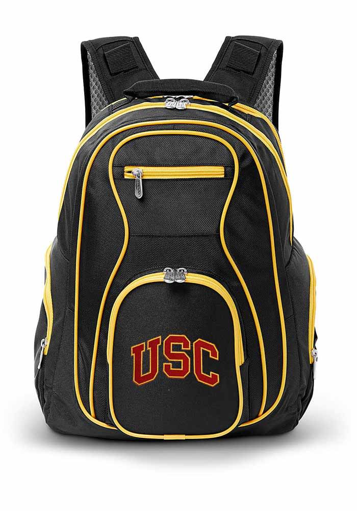 USC Trojans Black 19 Laptop Yellow Trim Backpack