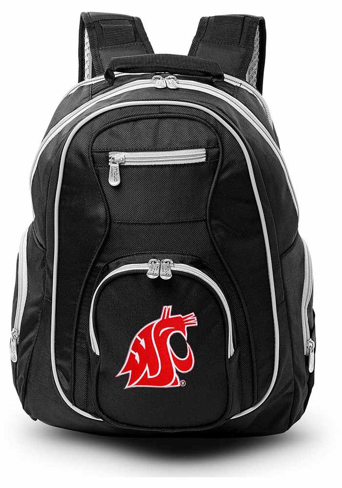 Washington State Cougars Black 19 Laptop Grey Trim Backpack