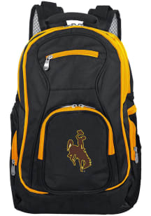 Mojo Wyoming Cowboys Black 19 Laptop Yellow Trim Backpack