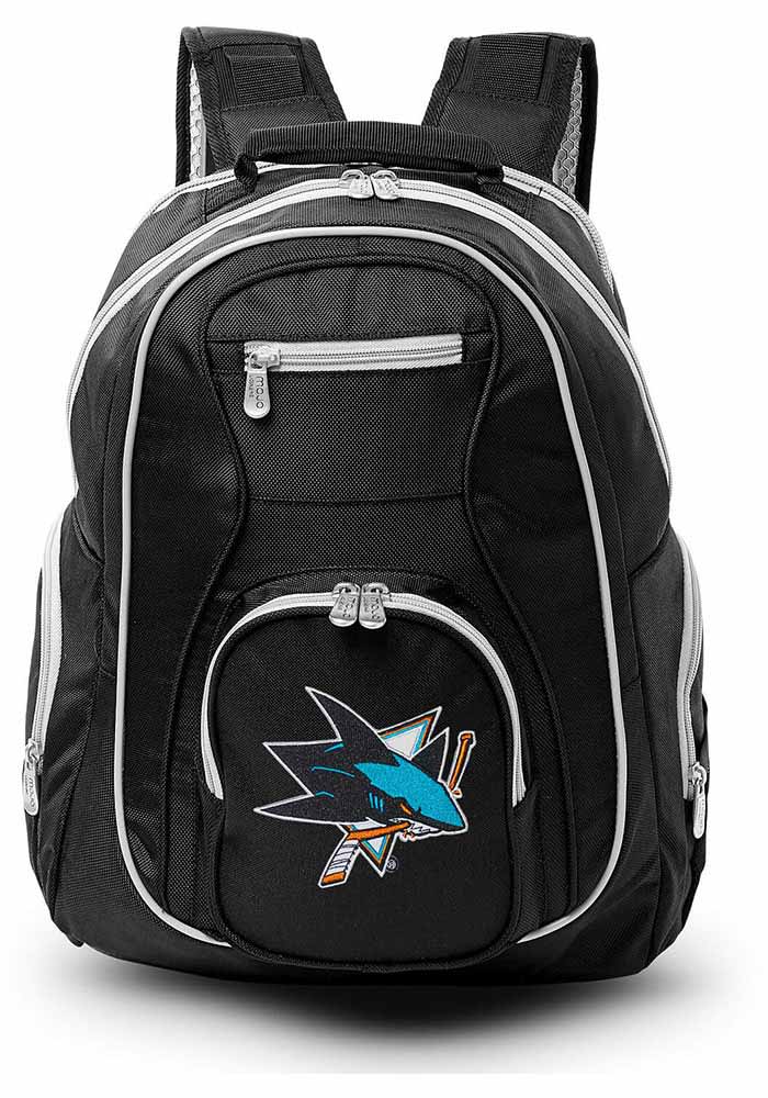San Jose Sharks Black 19 Laptop Grey Trim Backpack