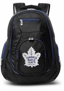 Mojo Toronto Maple Leafs Black 19 Laptop Blue Trim Backpack