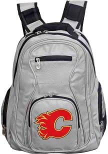 Mojo Calgary Flames Grey 19 Laptop Backpack