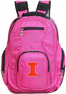 19 Laptop Illinois Fighting Illini Backpack - Pink