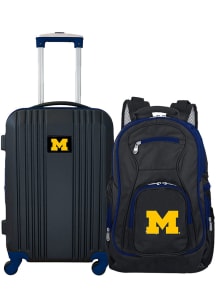 Michigan Wolverines Black 2-Piece Set Luggage