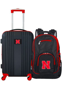 2-Piece Set Nebraska Cornhuskers Luggage - Black