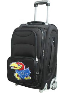 Kansas Jayhawks Black 20 Softsided Rolling Luggage