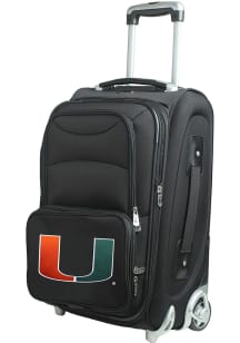 Miami Hurricanes Black 20 Softsided Rolling Luggage