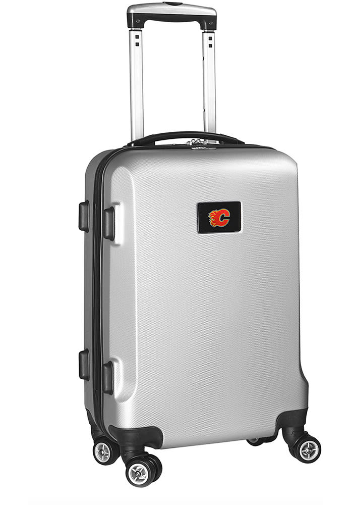 Calgary Flames Silver 20 Hard Shell Carry On Luggage