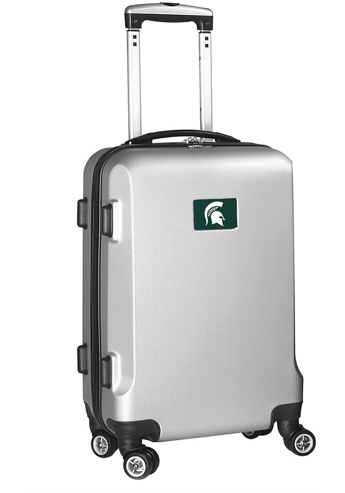 Michigan State Spartans Silver 20 Hard Shell Carry On Luggage