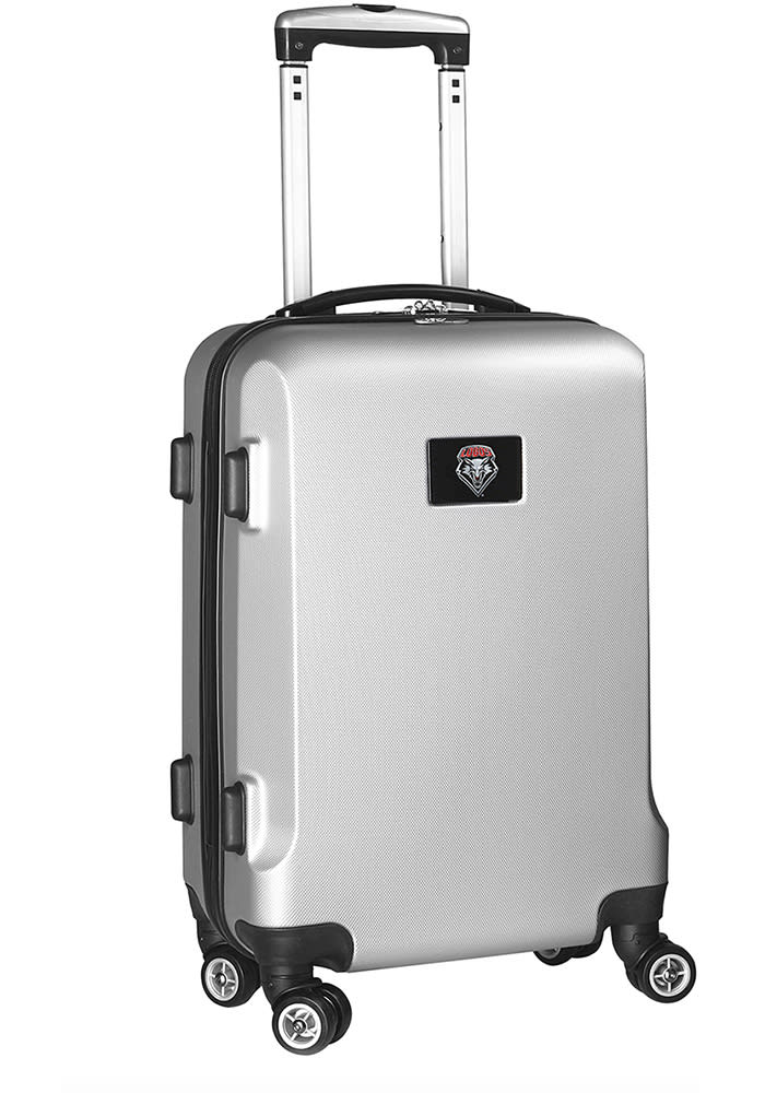 New Mexico Lobos Silver 20 Hard Shell Carry On Luggage